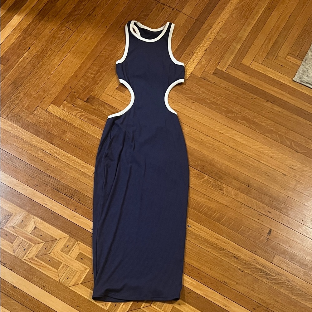 NWOT Navy Blue Cutout Dress